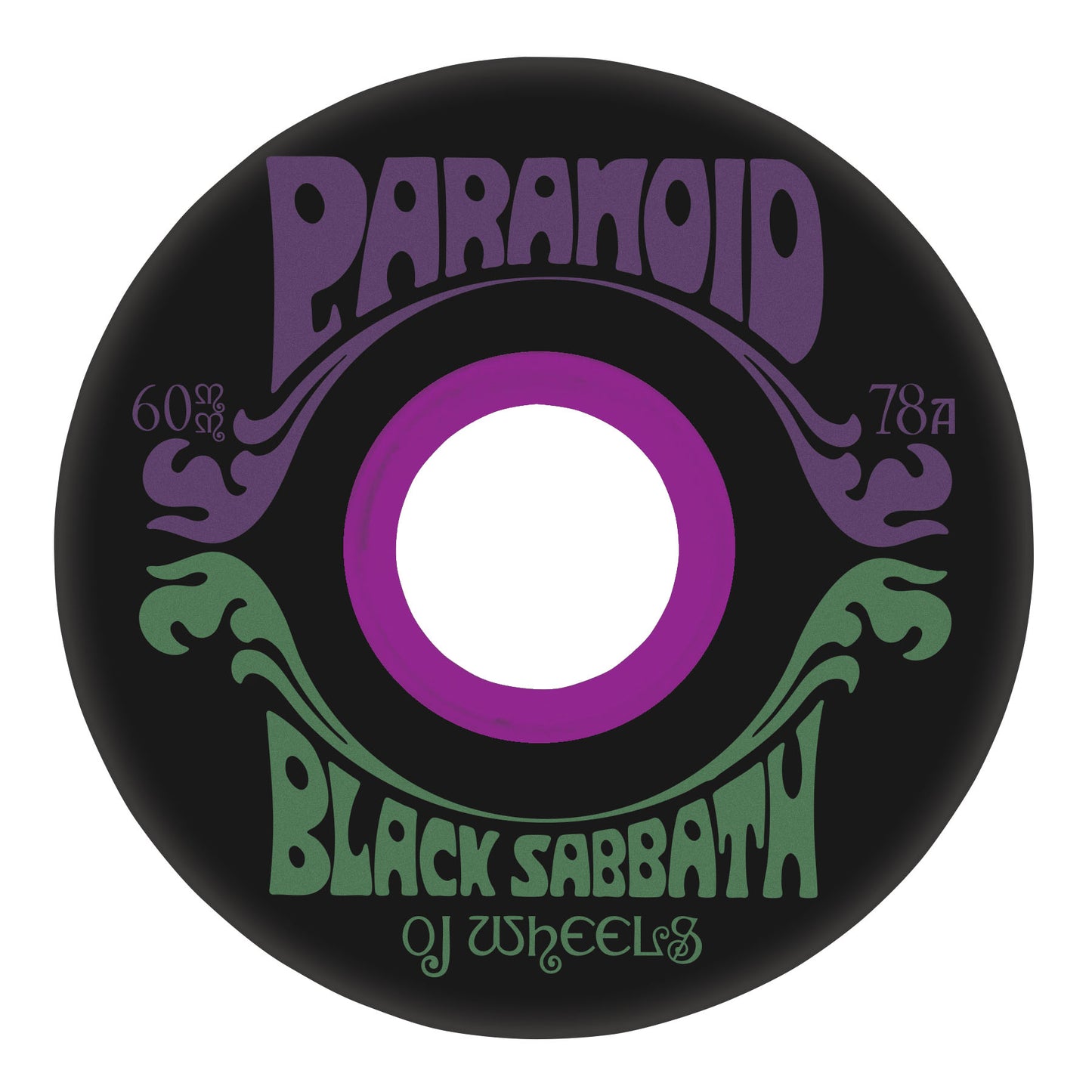 OJ Black Sabbath Paranoid Super Juice Black 78a 60mm OJ Skateboard Wheels