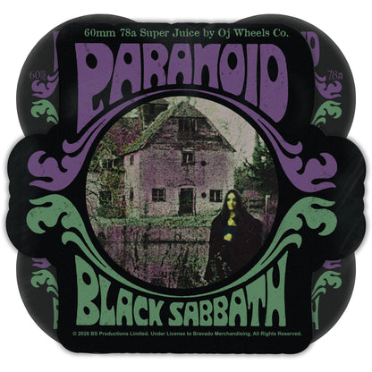 OJ Black Sabbath Paranoid Super Juice Black 78a 60mm OJ Skateboard Wheels