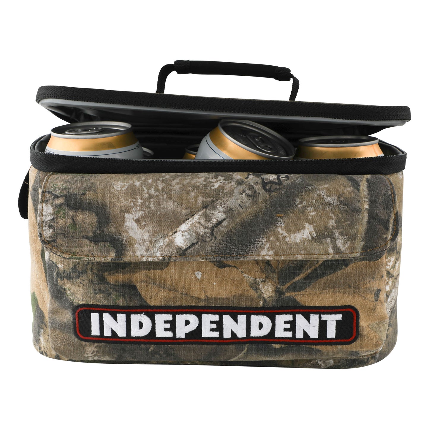 Independent Bar Logo Real Tree Camo Cooler