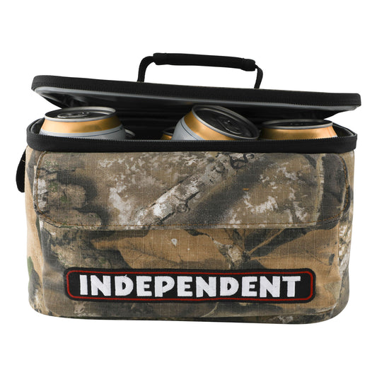 Independent Bar Logo Real Tree Camo Cooler