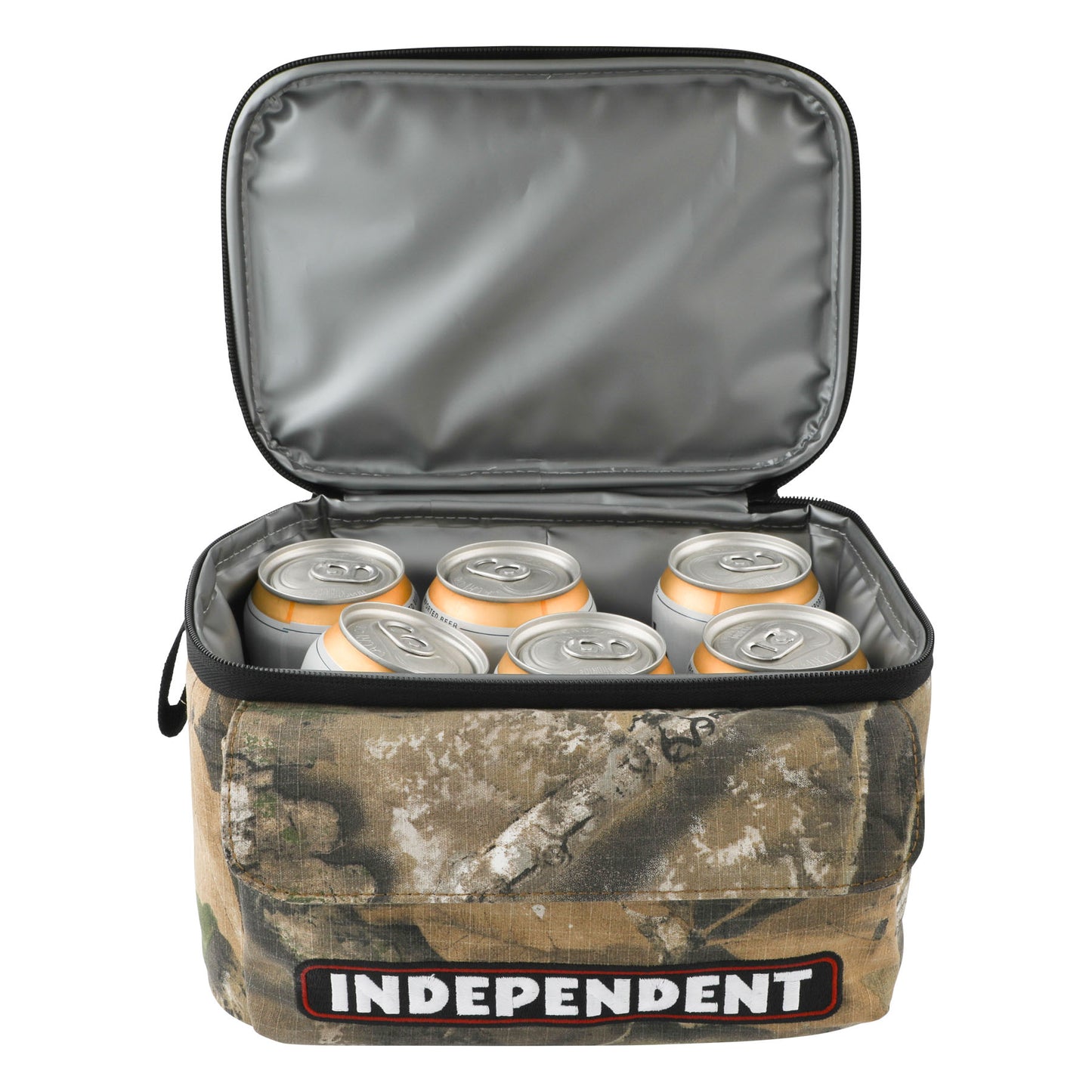 Independent Bar Logo Real Tree Camo Cooler