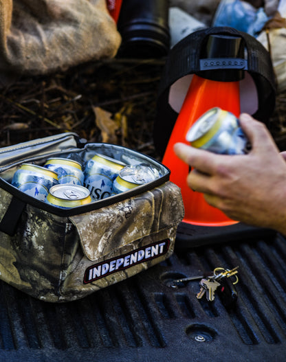 Independent Bar Logo Real Tree Camo Cooler