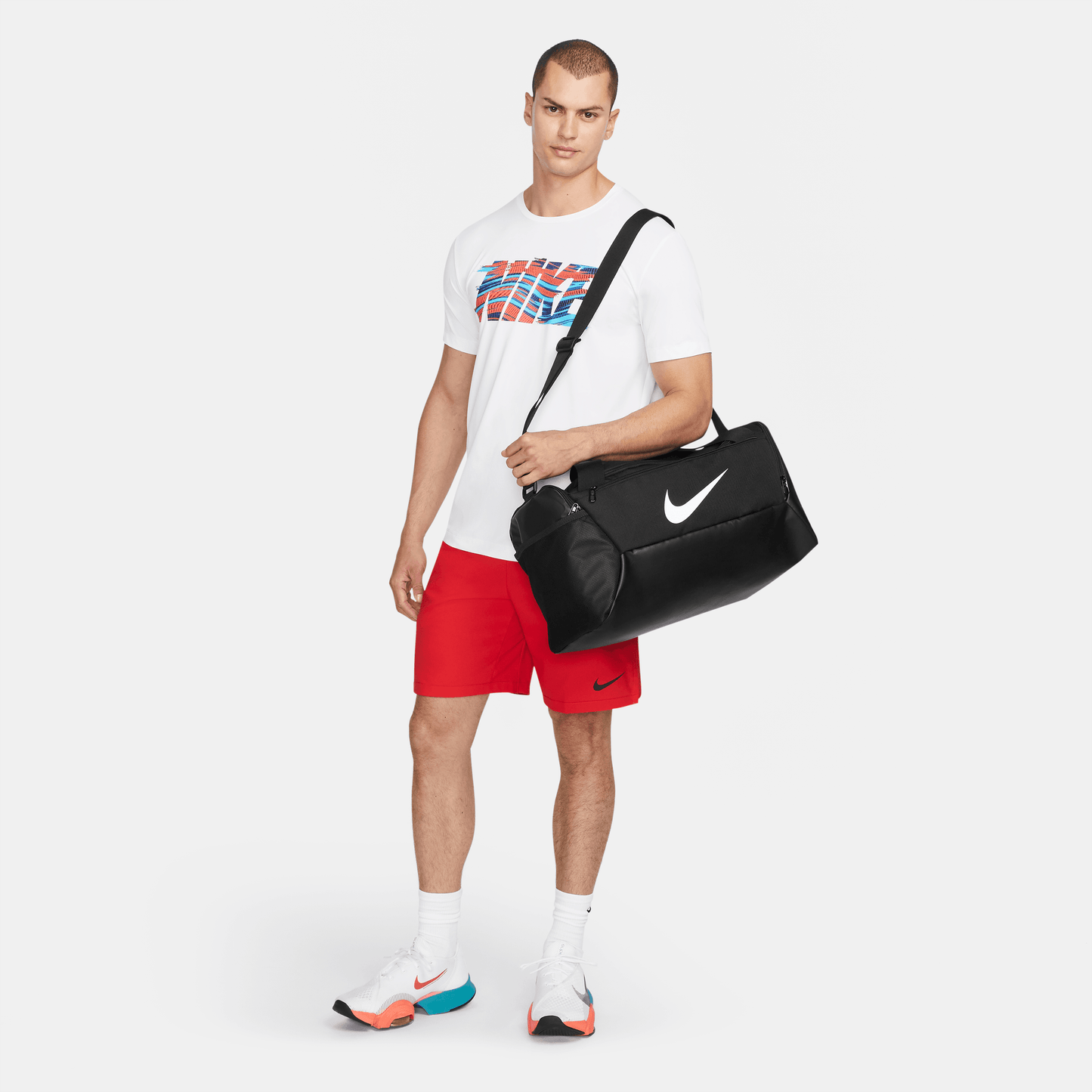 Nike Brasilia Duffel Bag Black White