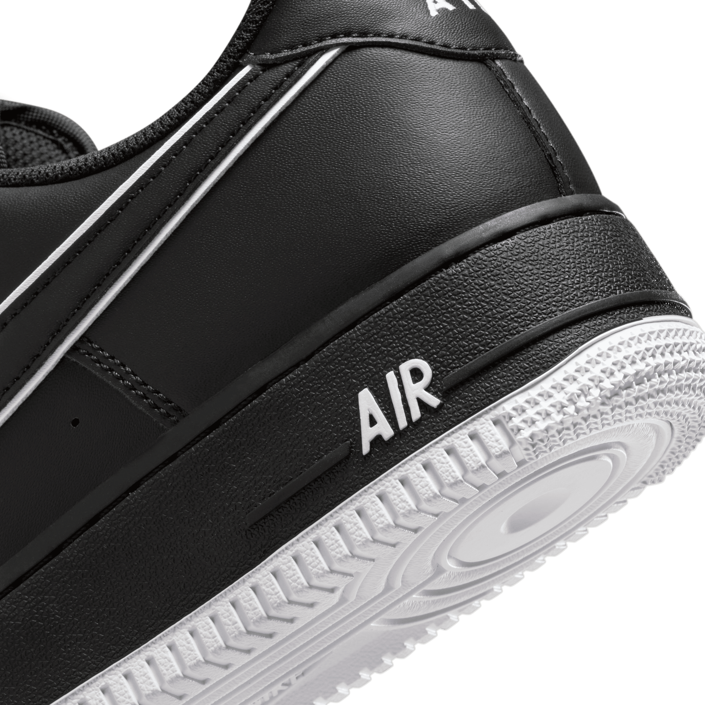 Nike Air Force 1 '07 Black White Outline Swoosh