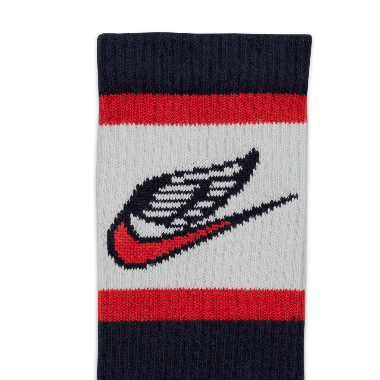 Nike Everyday Plus Crew Socks Navy Red Grey 2 Pairs