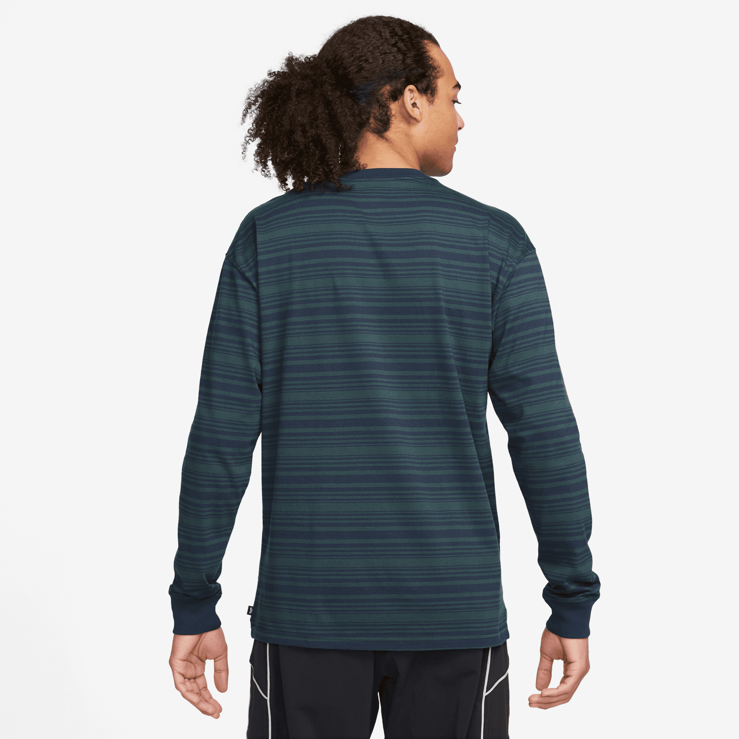 Nike SB Long Sleeve Striped T-Shirt Navy Jungle