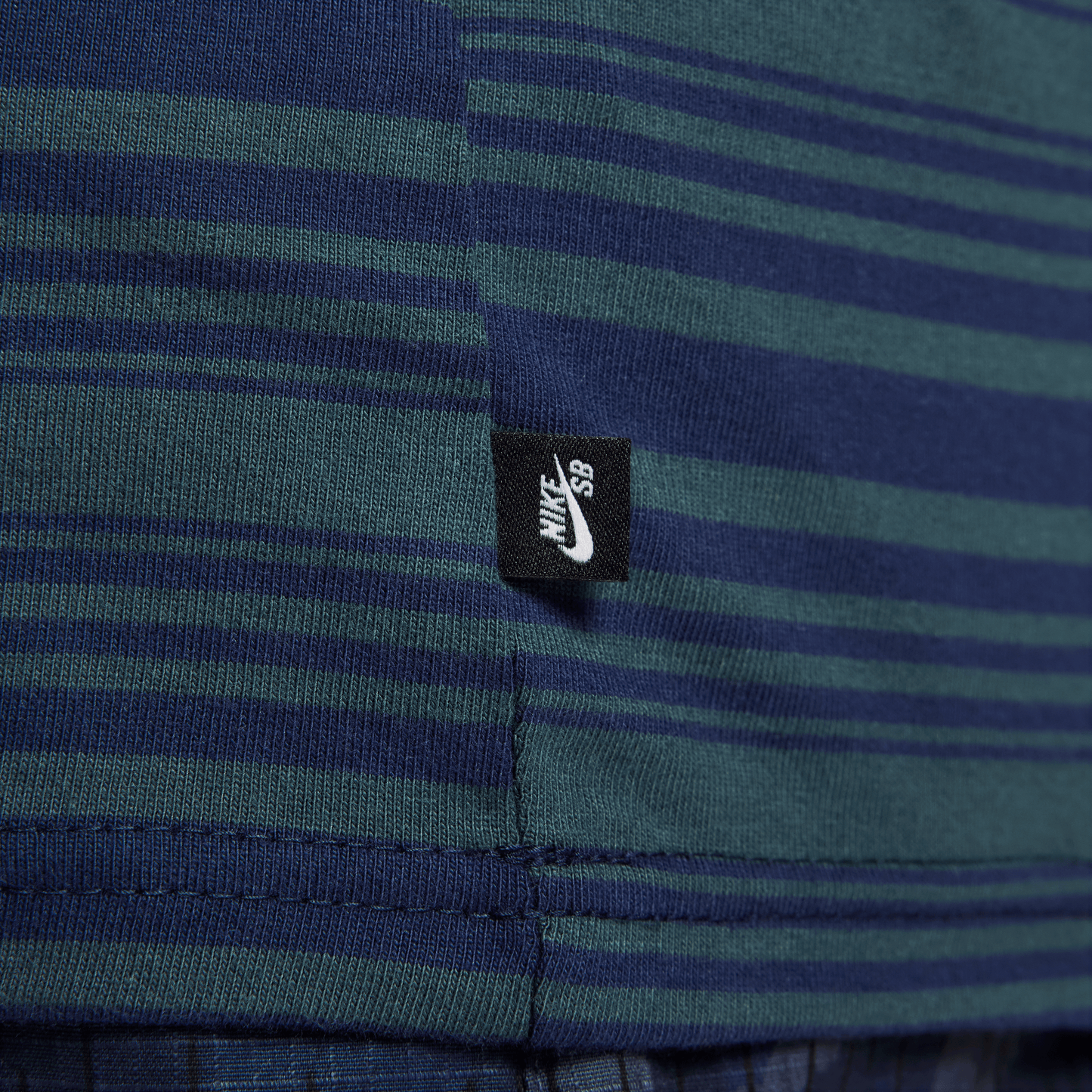 Nike SB Long Sleeve Striped T-Shirt Navy Jungle