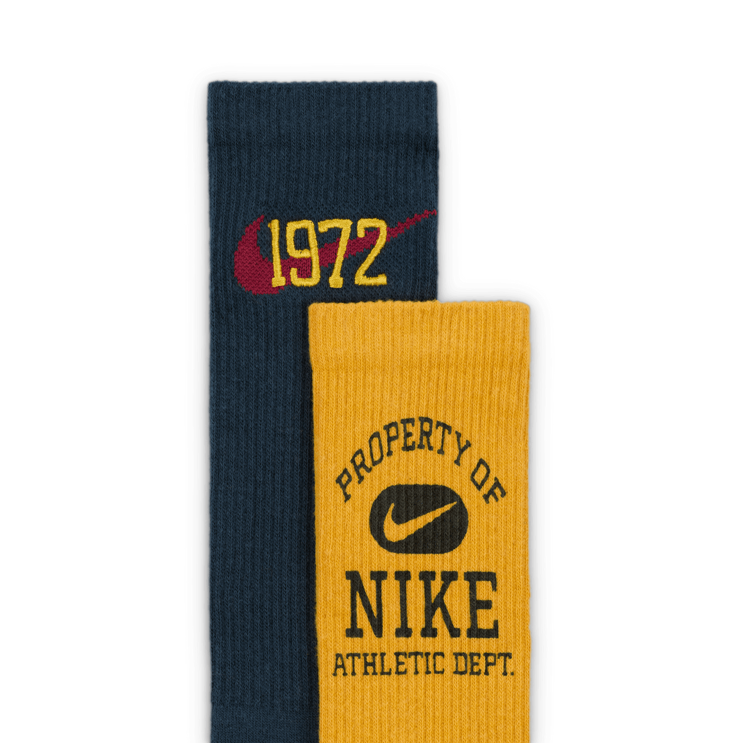 Nike Everyday Cushioned Varsity Crew Socks Maroon Teal Yellow 3-Pack