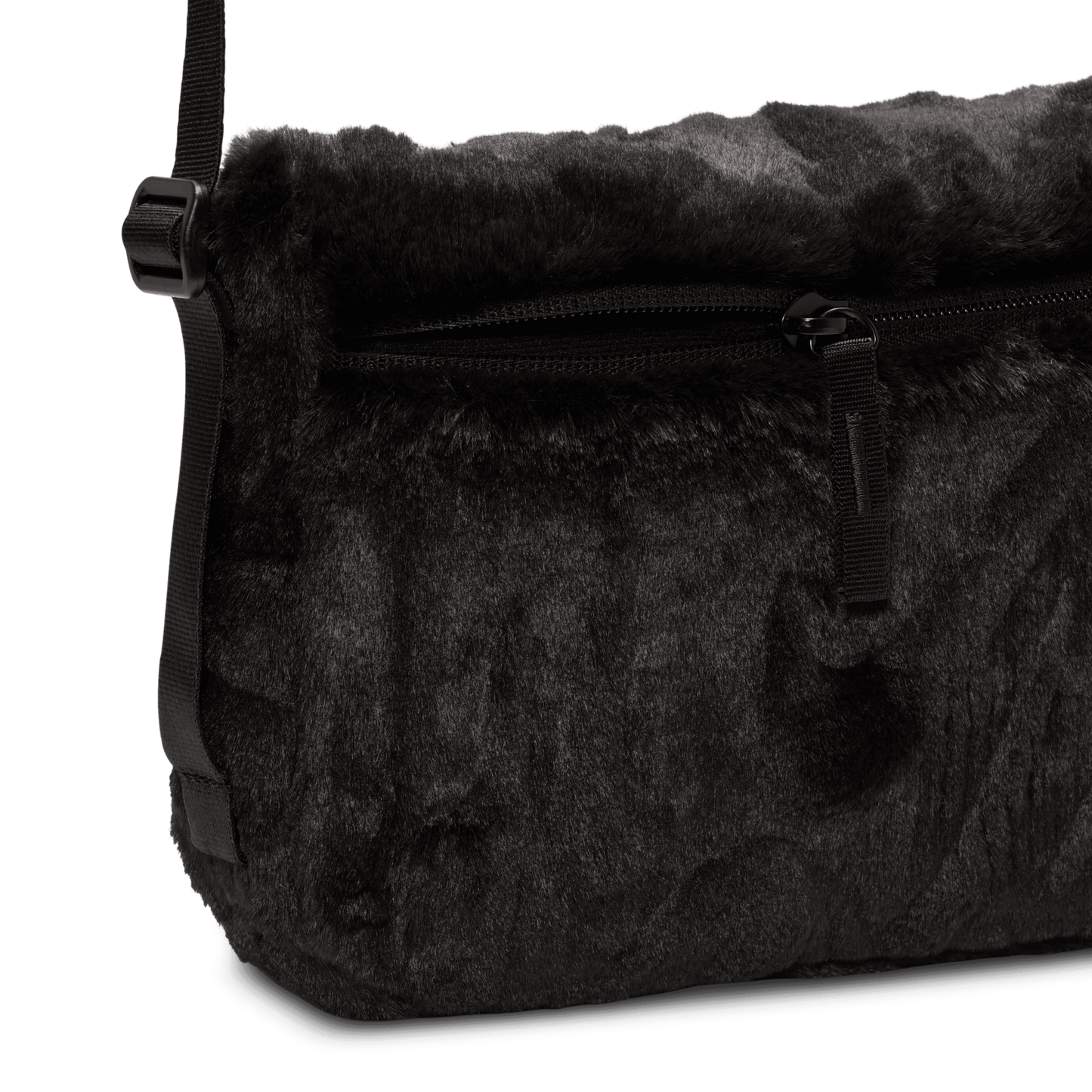 Nike Sportswear Futura 365 Faux Fur Crossbody Bag Black