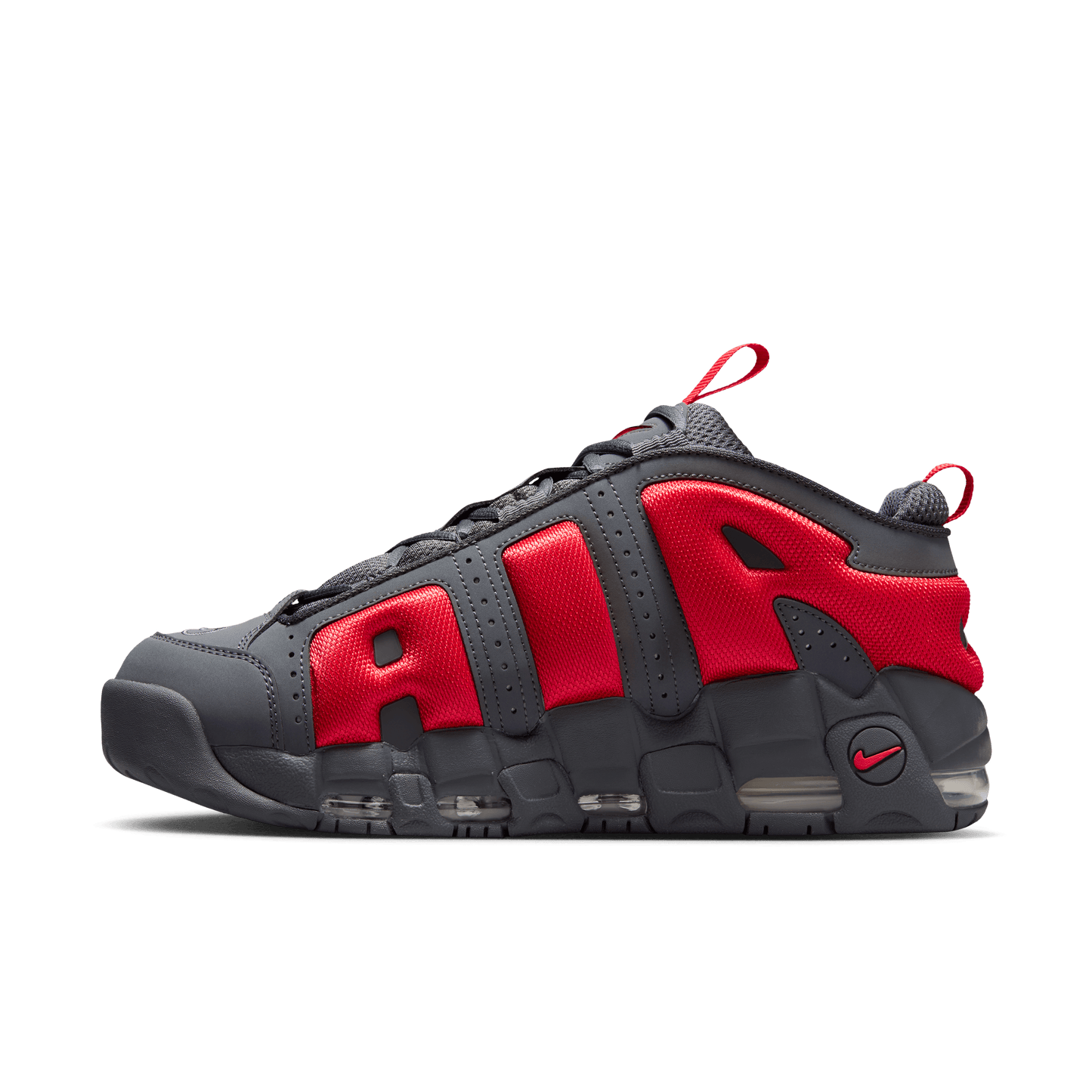 Nike Air More Uptempo Low Dark Grey Crimson