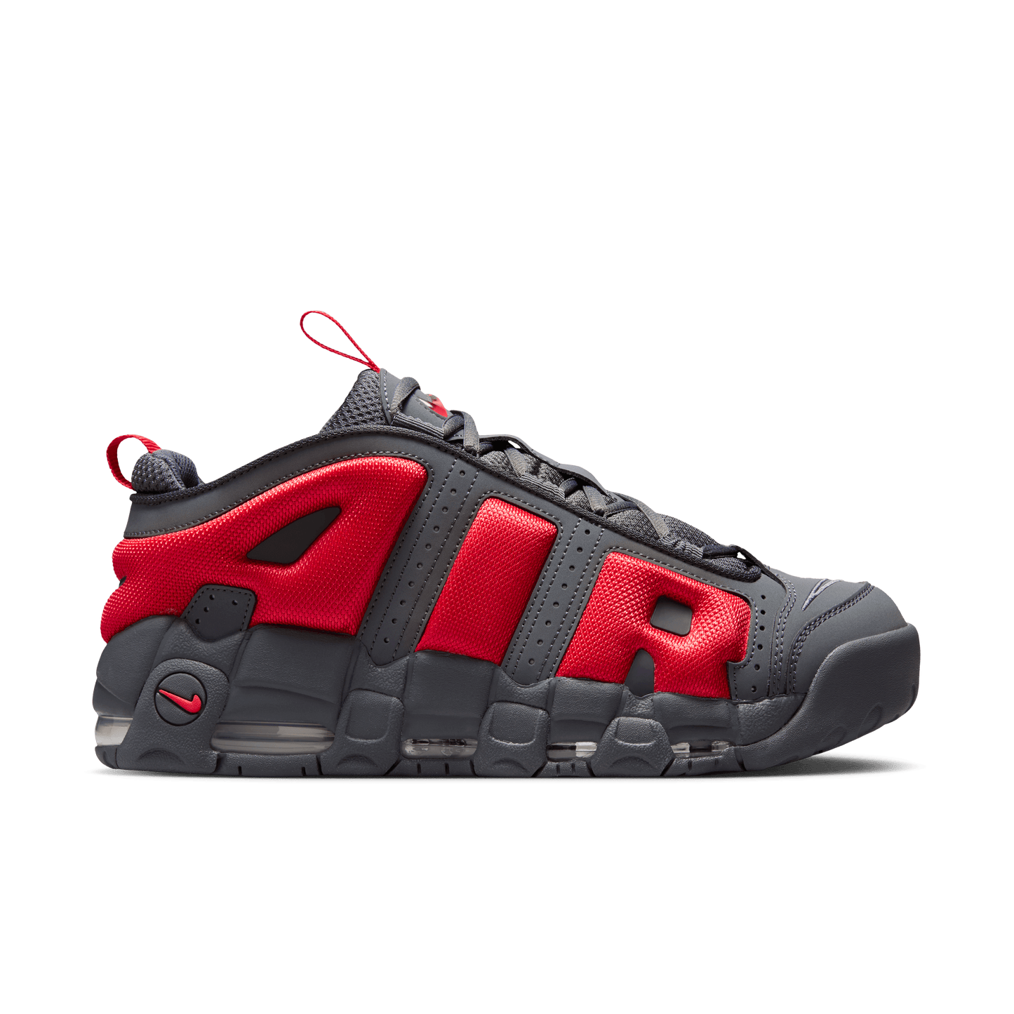 Nike Air More Uptempo Low Dark Grey Crimson