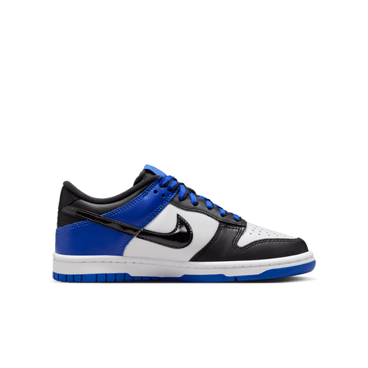 Nike Kids Dunk Low SE White Black Racer Blue