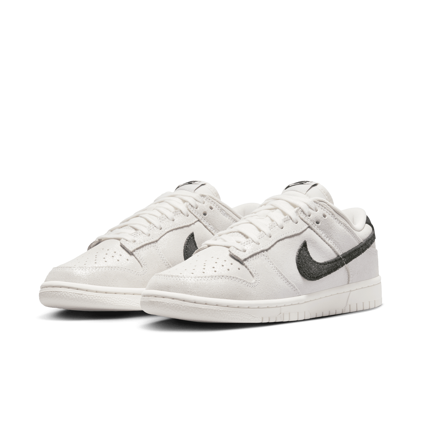 Nike Women's Dunk Low SE White Black Sparkle