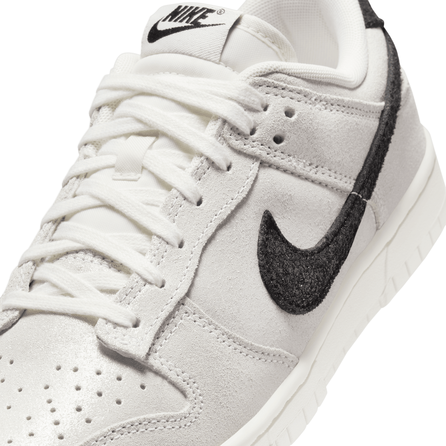 Nike Women's Dunk Low SE White Black Sparkle