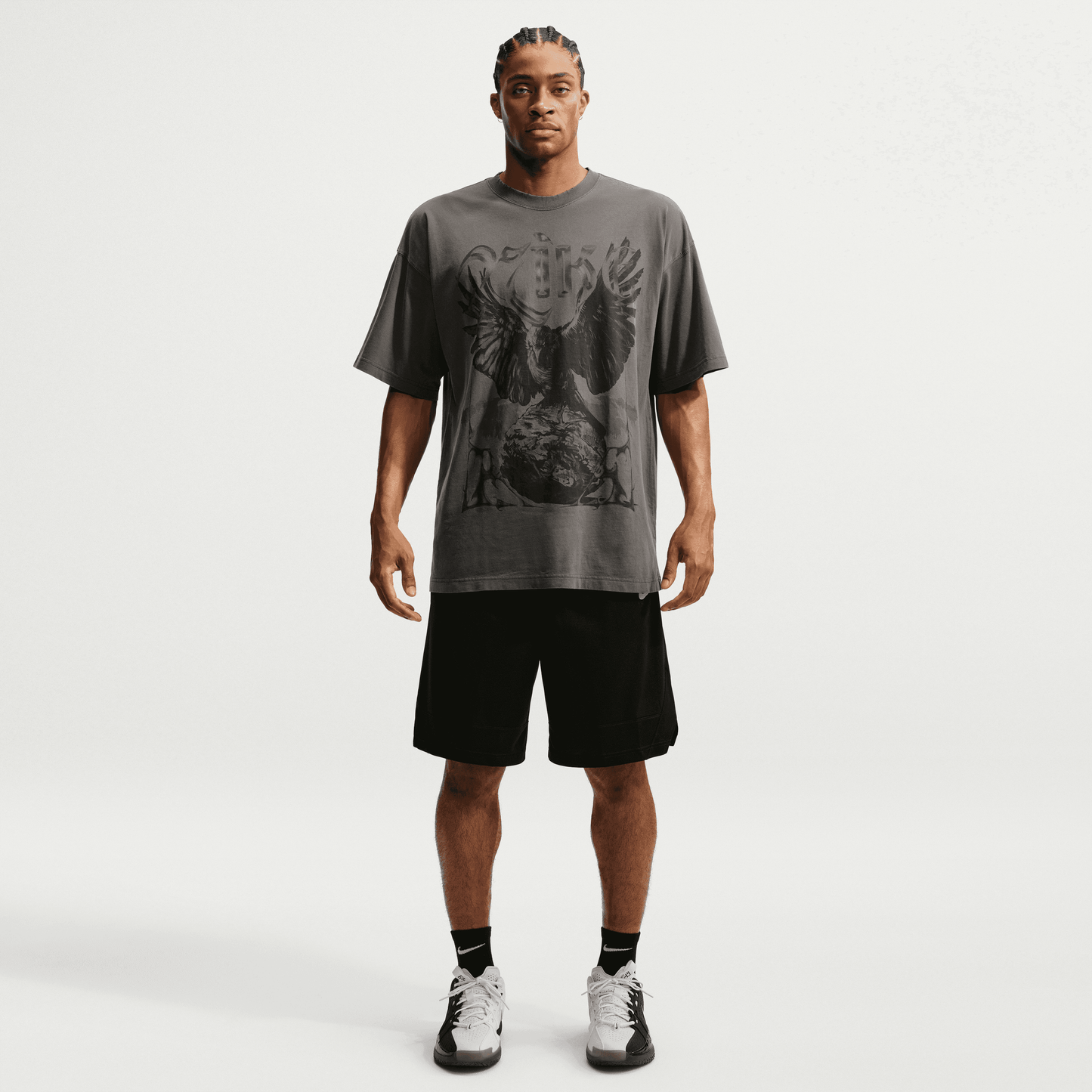 Nike Bird of Prey Oversized T-Shirt Grey Black