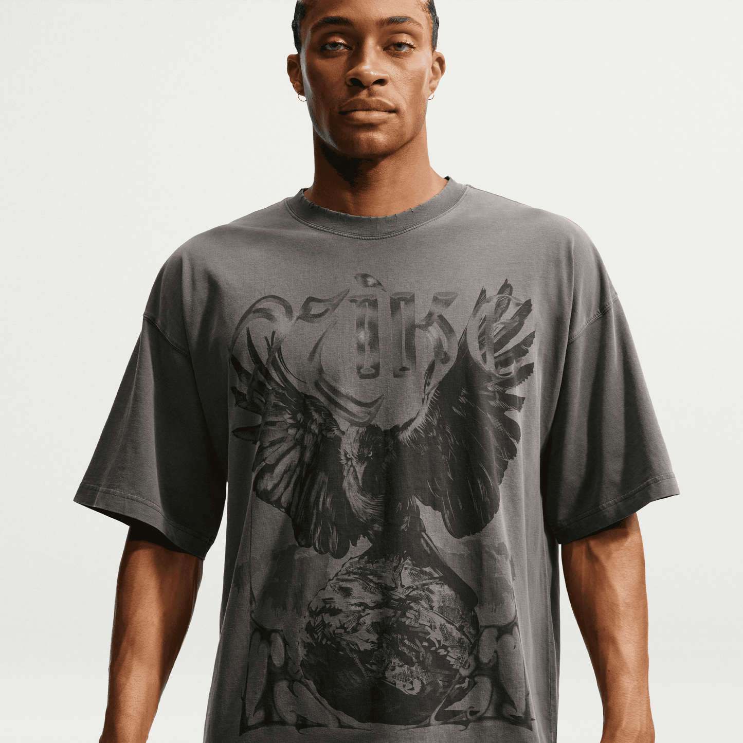 Nike Bird of Prey Oversized T-Shirt Grey Black