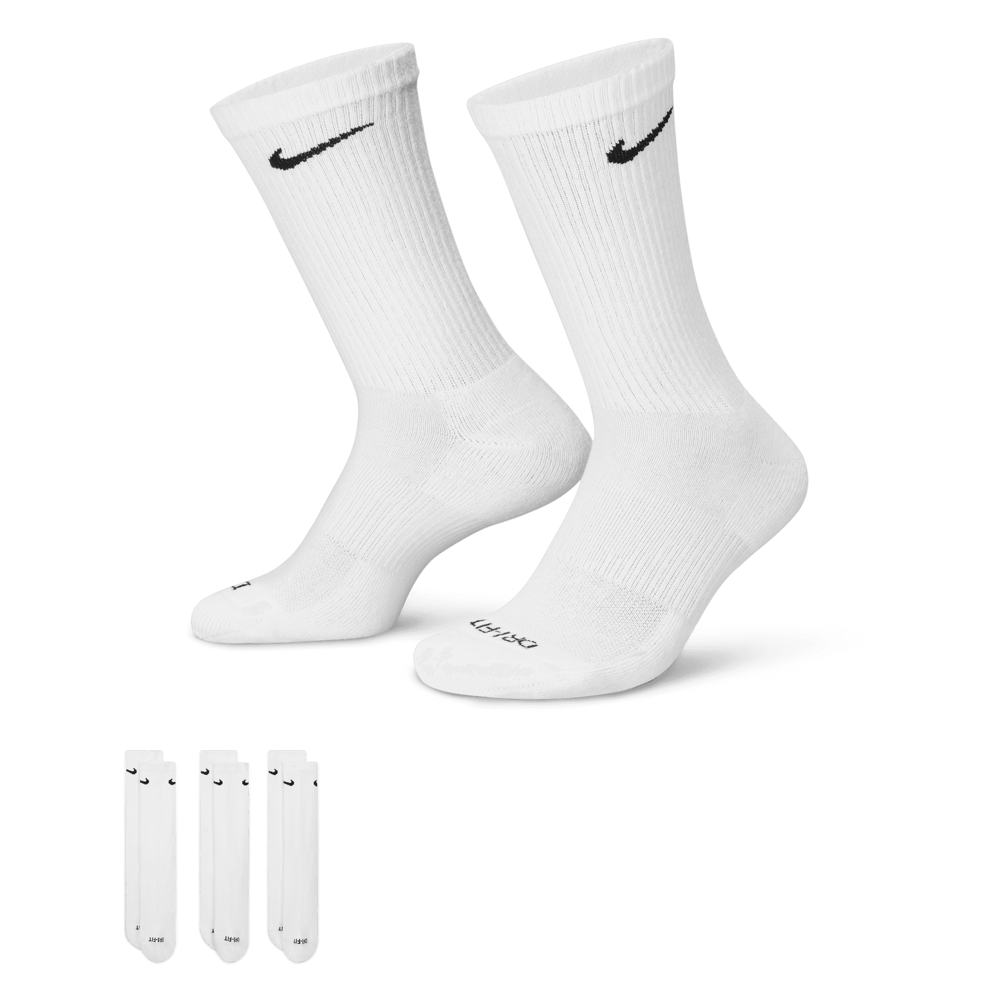 Nike Everyday Plus Cushioned Socks 3-Pack White