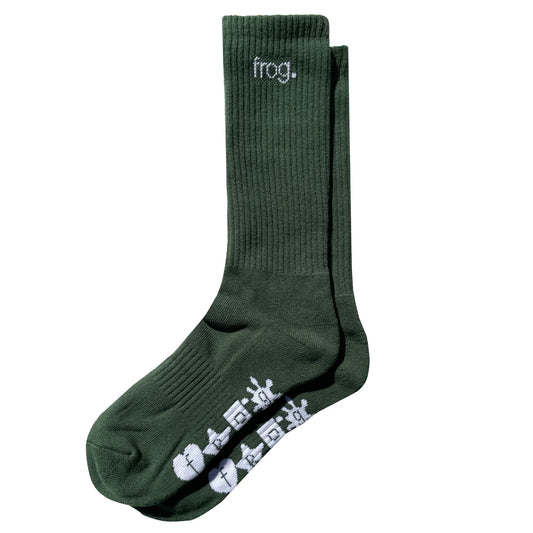 Frog Socks Green White