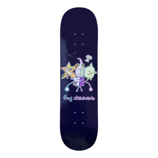 Frog Cracked Robot Boy Purple Skateboard Deck 8.0