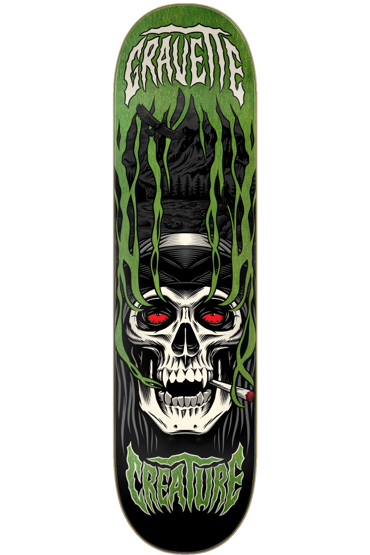 Creature Gravette Hippie Skull IV Pro Skateboard Deck 8.3