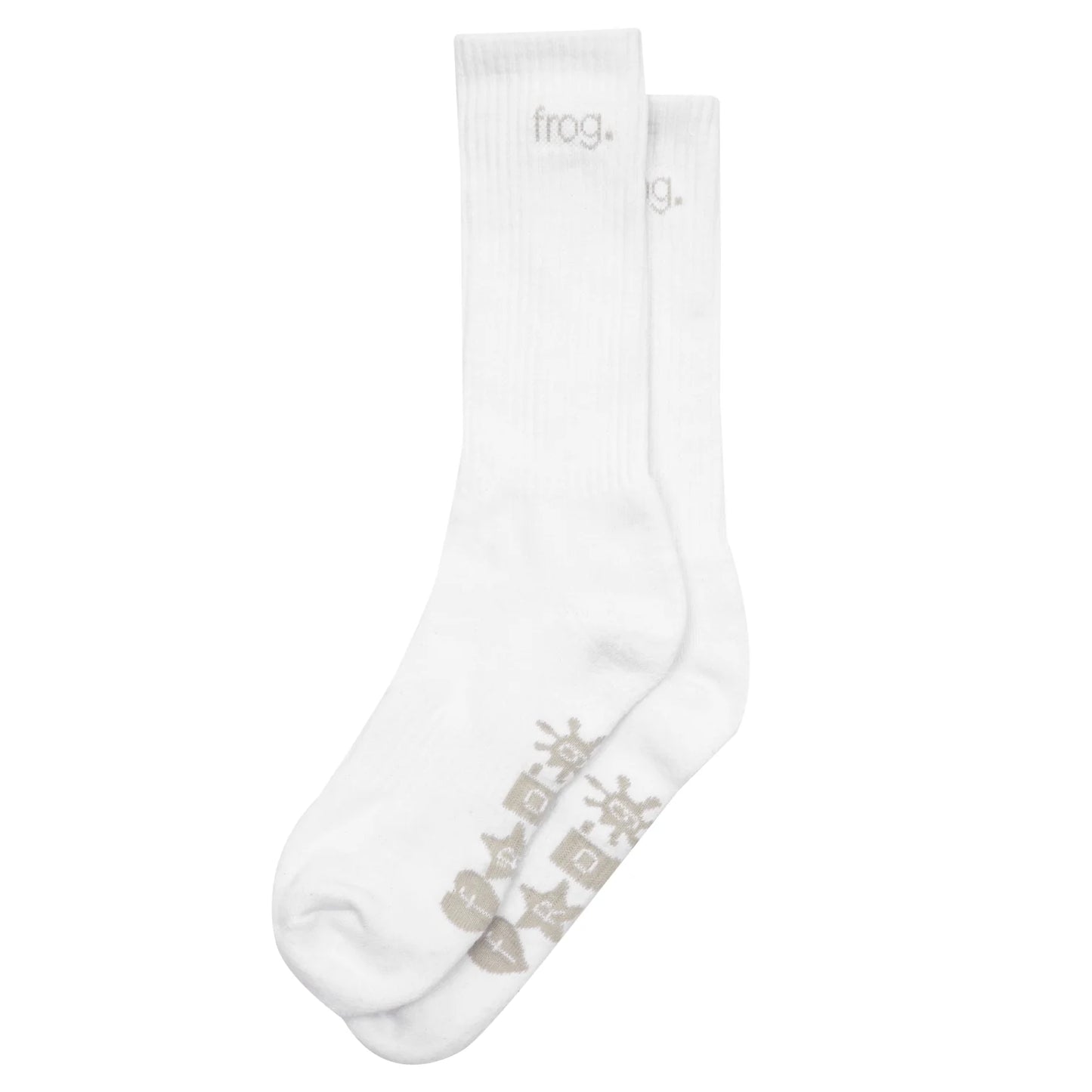 Frog Socks White Grey