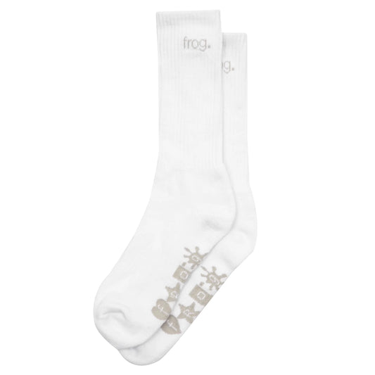 Frog Socks White Grey