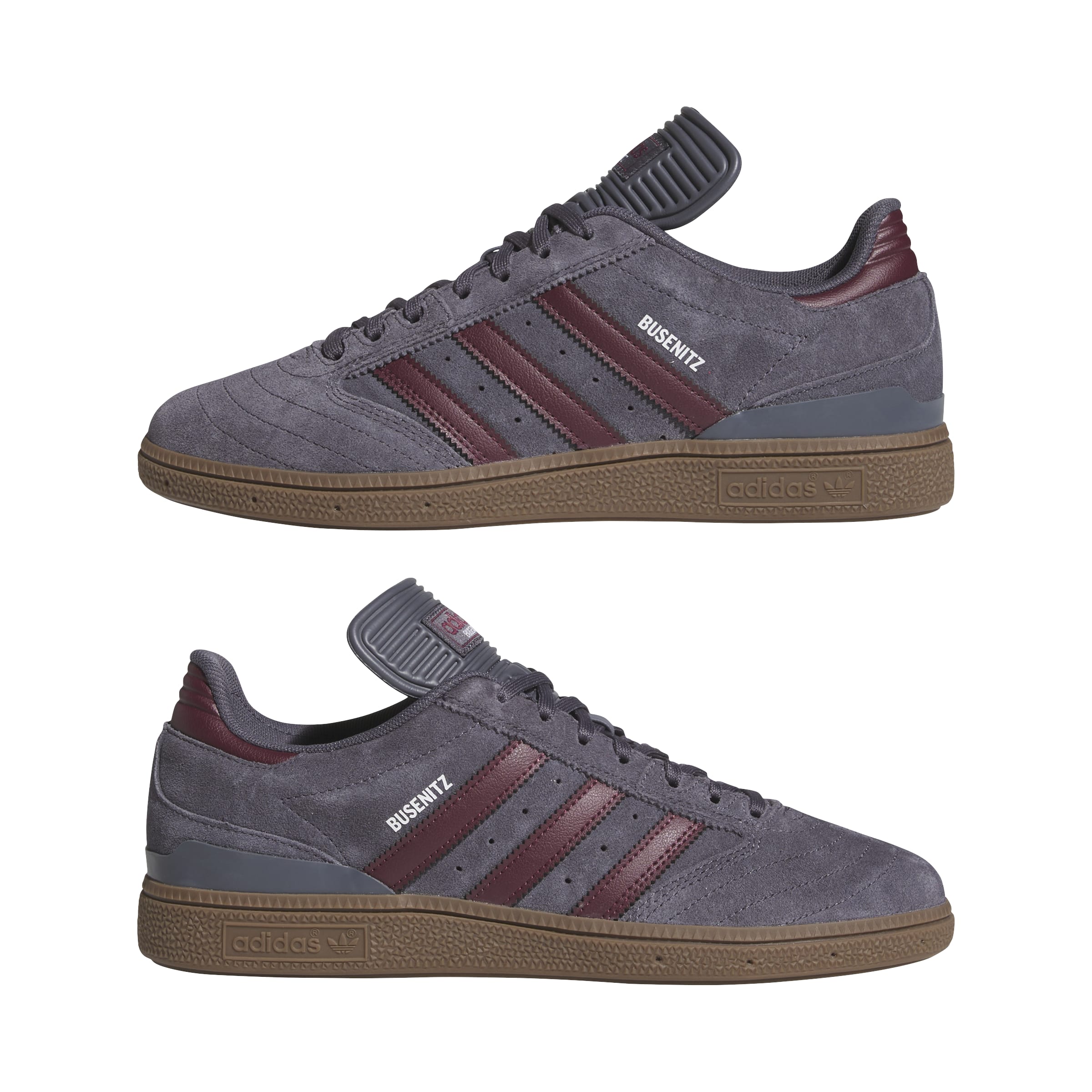 Adidas Busenitz Grey Maroon Gum | Double R Kicks