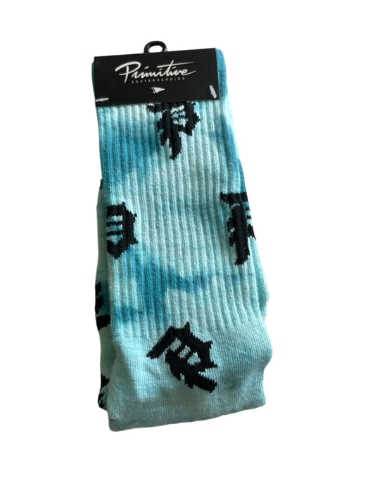 Primitive Tie-Dye Blue Socks