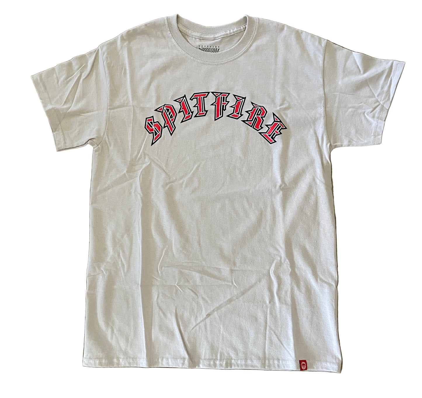 Spitfire Wheels Old English Logo T-Shirt Light Grey