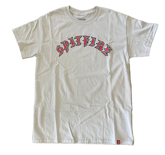 Spitfire Wheels Old English Logo T-Shirt Light Grey