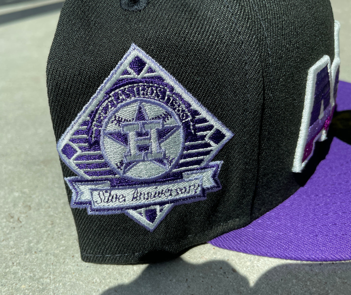 New Era Astros Cooperstown Fitted Hat Purple Black