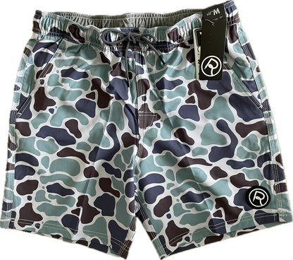 Double R Kicks Tracker Peformance Short Moss Teal Camo