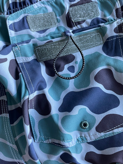 Double R Kicks Tracker Peformance Short Moss Teal Camo