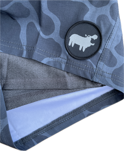 Double R Kicks Davis Performance Shorts Charcoal Camo