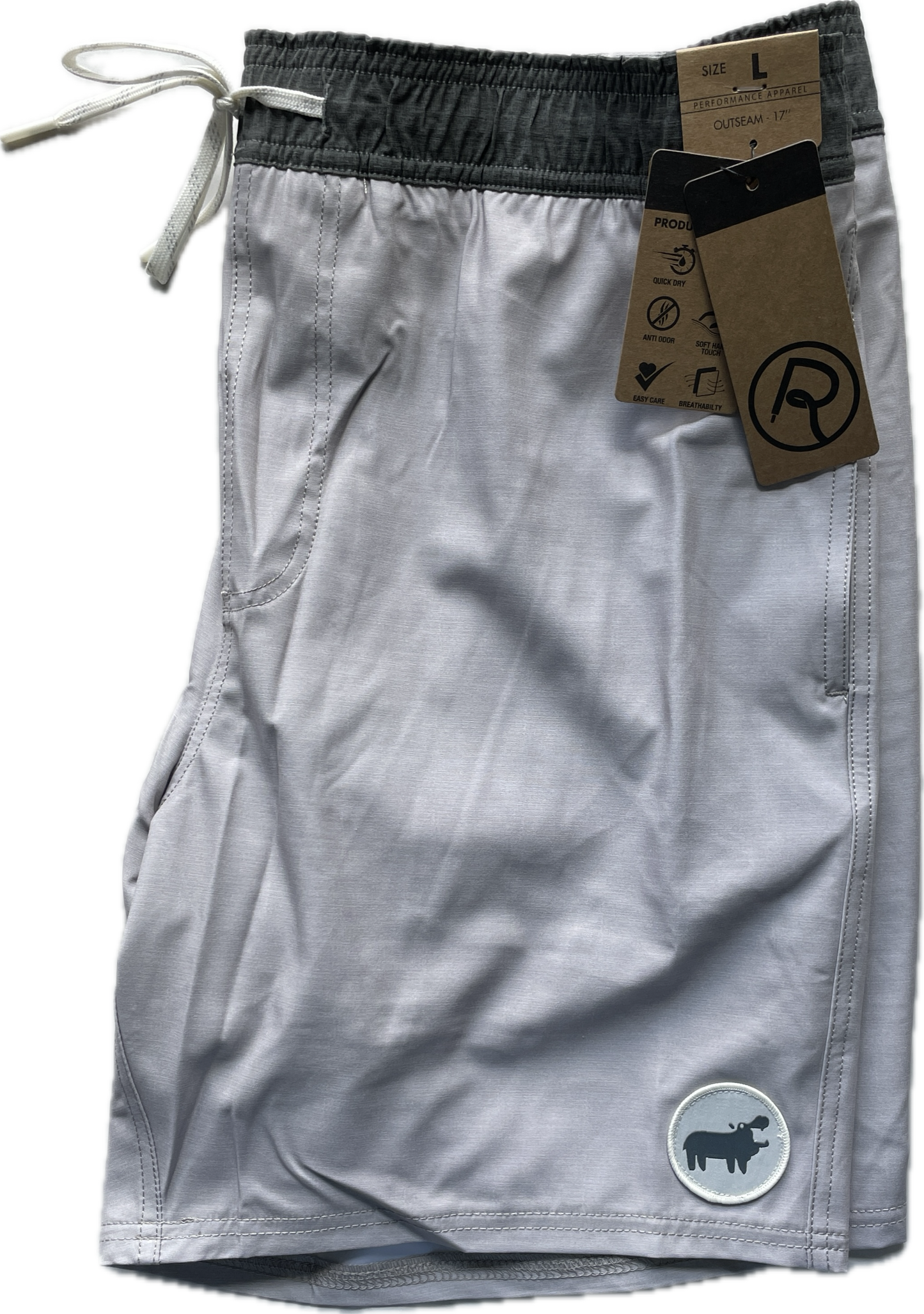 Double R Kicks Davis Performance Shorts Lt Grey