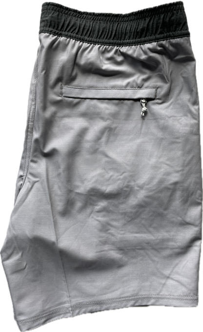 Double R Kicks Davis Performance Shorts Lt Grey