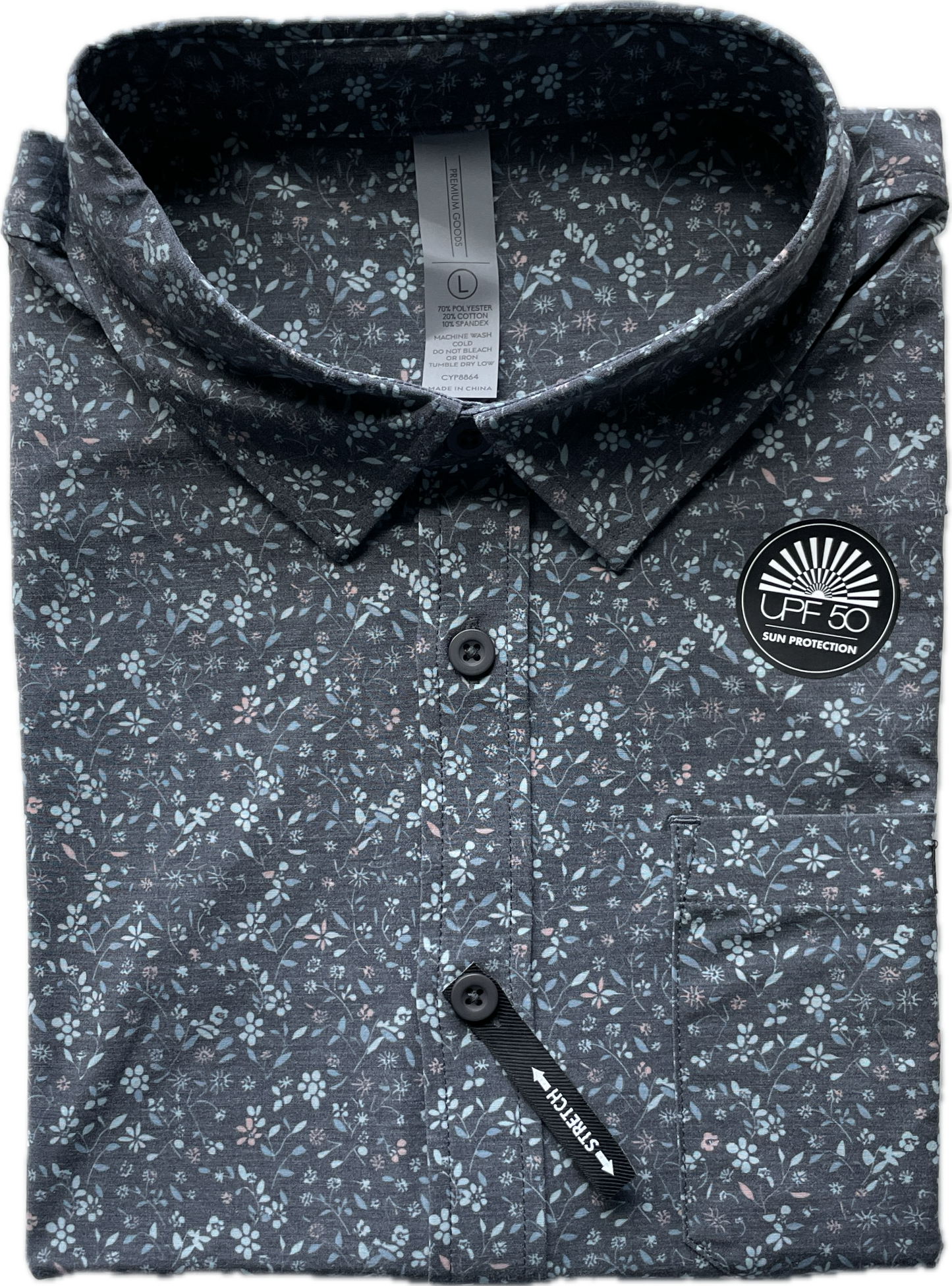 Double R Kicks Cypress Performance Woven Shirt Vintage Black Floral