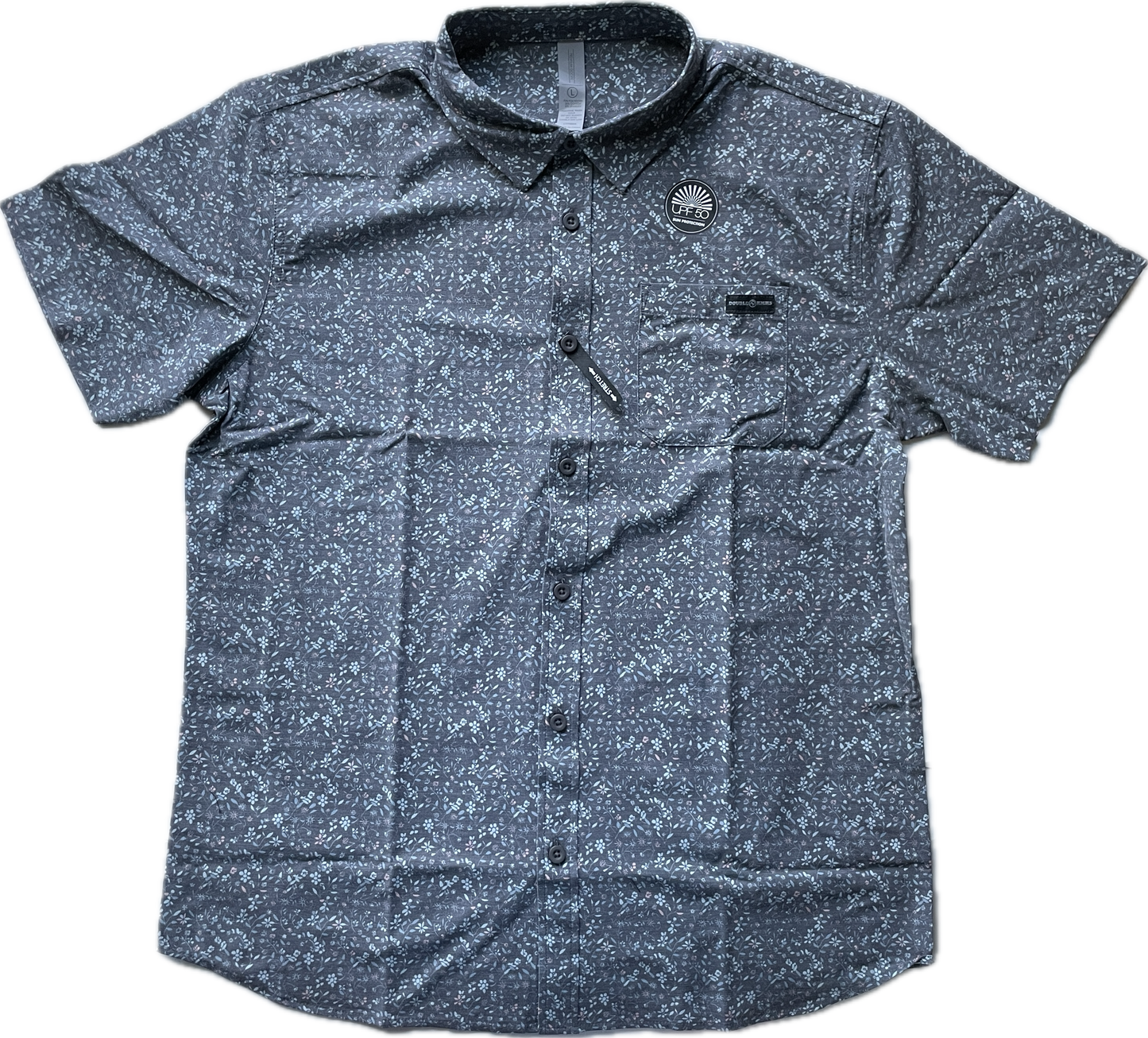Double R Kicks Cypress Performance Woven Shirt Vintage Black Floral
