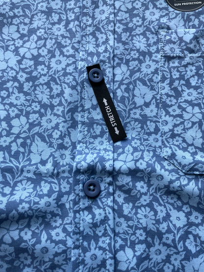 Double R Kicks Rhodes Performance Woven Shirt Blue Floral