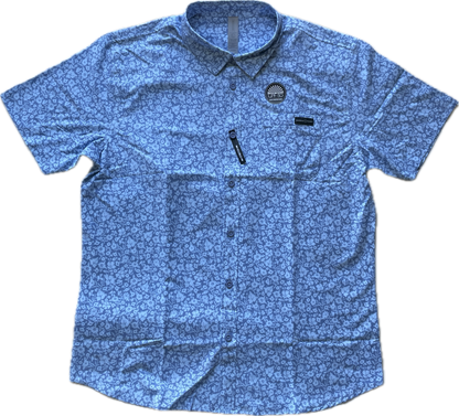 Double R Kicks Rhodes Performance Woven Shirt Blue Floral
