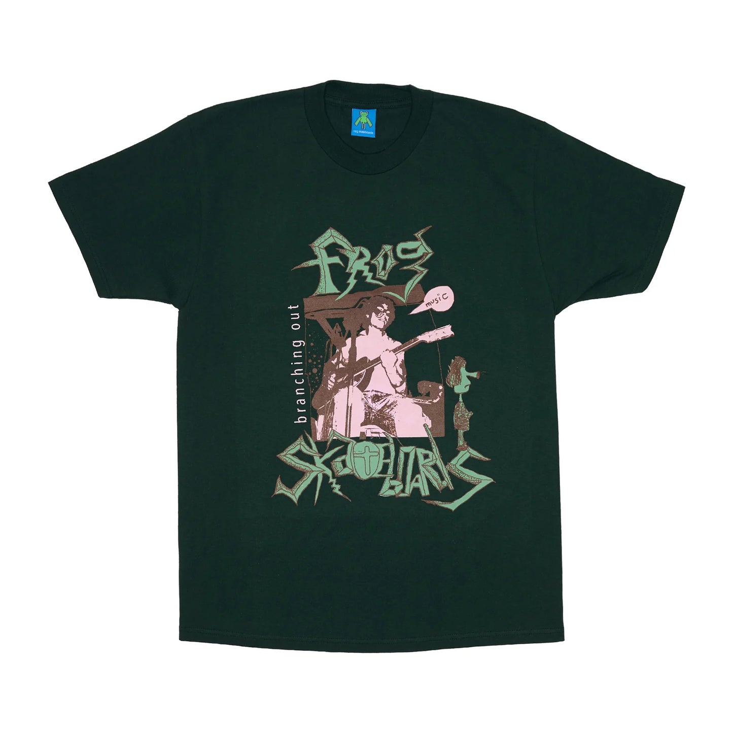 Frog Branching Out Bootleg T-Shirt Forest Green