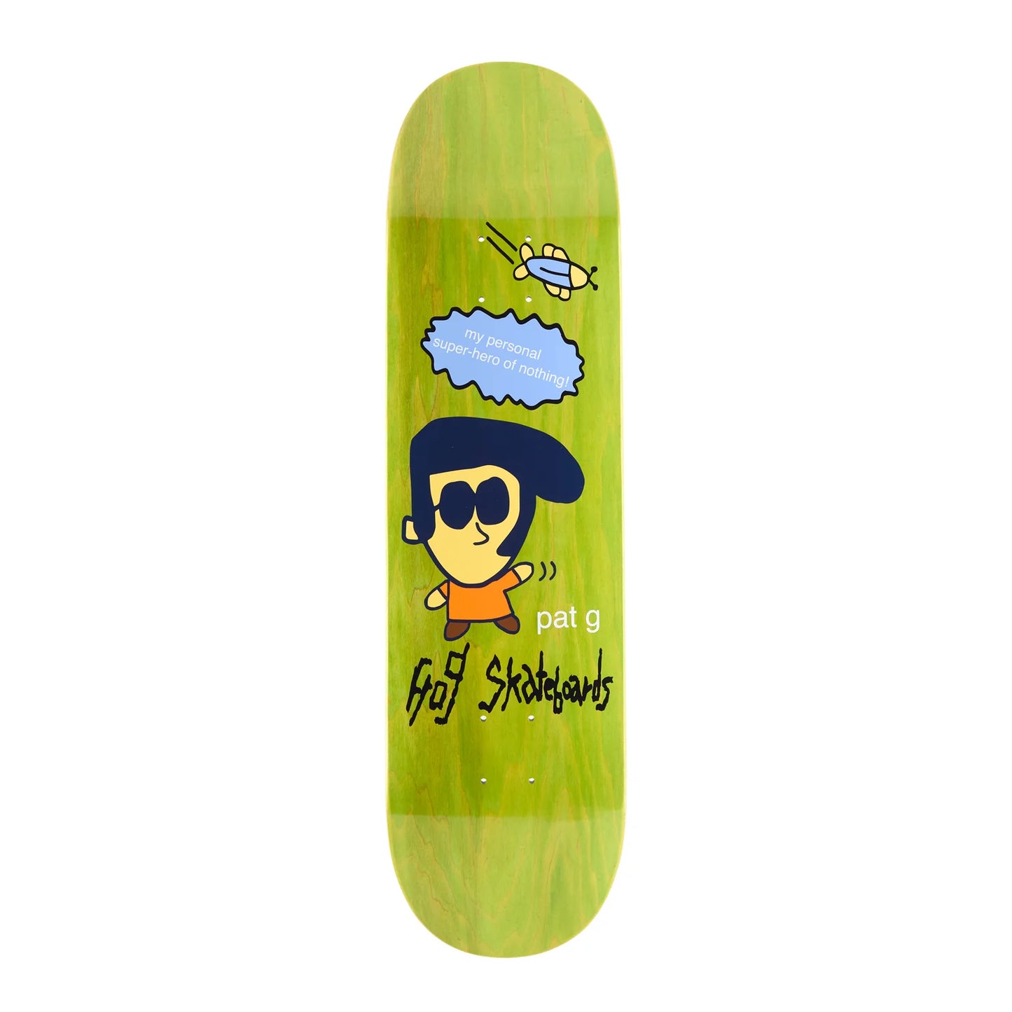 Frog Super Hero Pat G Skateboard Deck 8.5