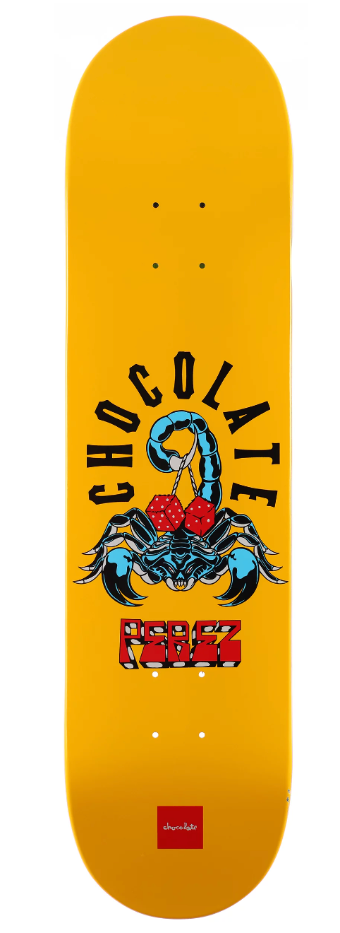 Chocolate Perez Scorpion Dice Skateboard Deck 8.0