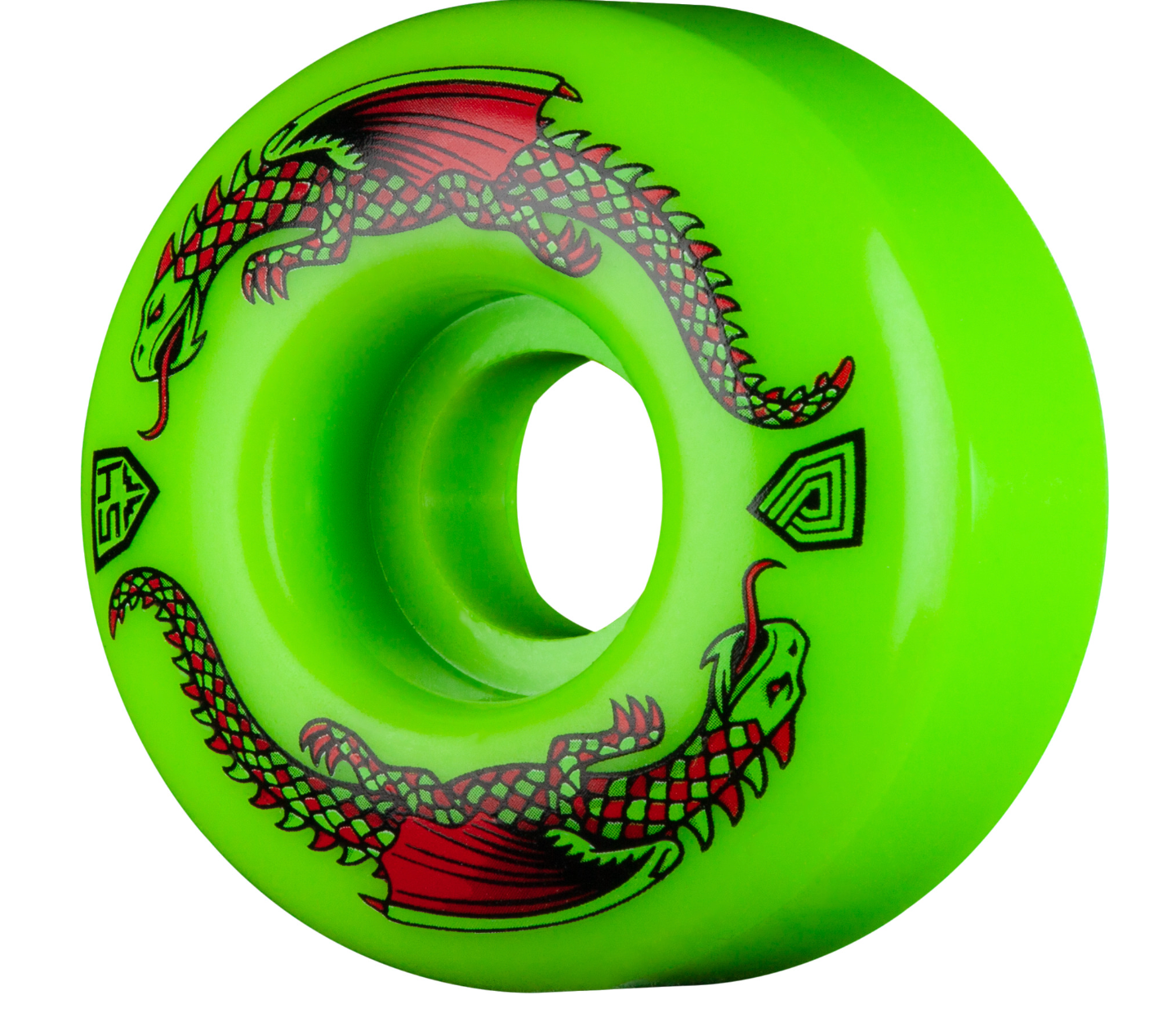 Powell Peralta Dragon Formula Green Skateboard Wheels 54mm x 32mm 93A