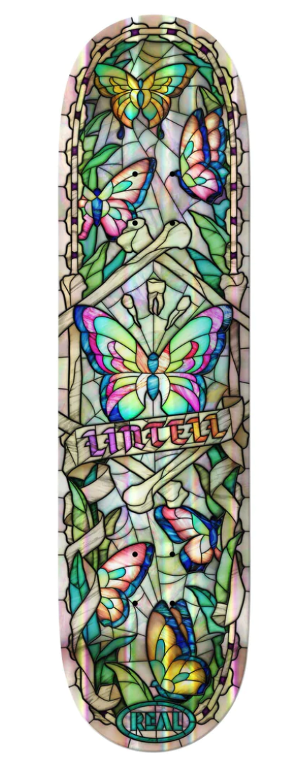 Real Harvey Lintell Foil Cathedral Skateboard Deck 8.5