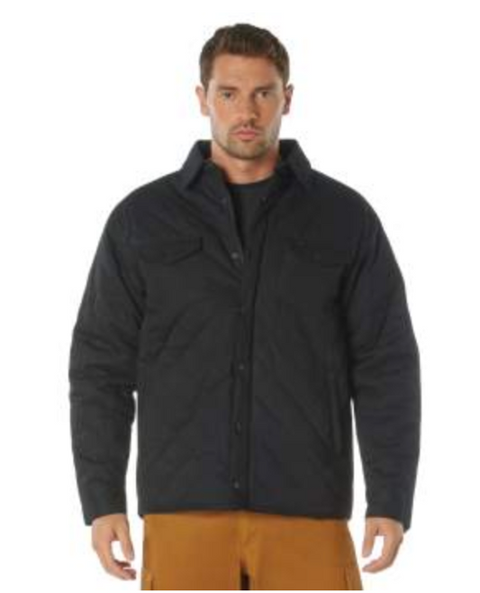 Rothco Diamond Quilted Cotton Jacket Black