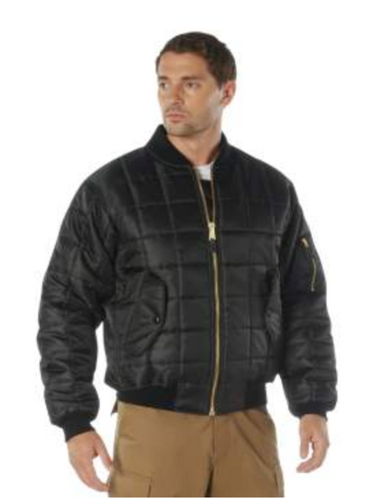 Rothco Quilted MA-1 Flight Jacket Black