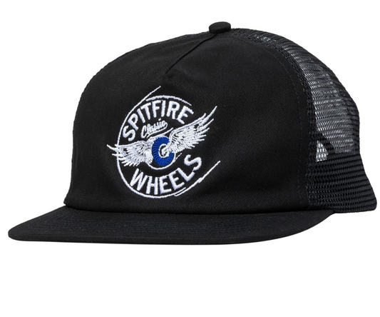 Spitfire Flying Classic Snapback Hat Black Blue