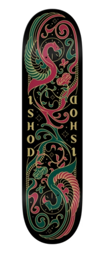 Real Ishod Illuminated Twin Tail Black 8.25 Skateboard Deck