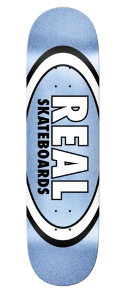 Real Easy Rider Oval Logo Blue Ice 8.25 Skateboard Deck